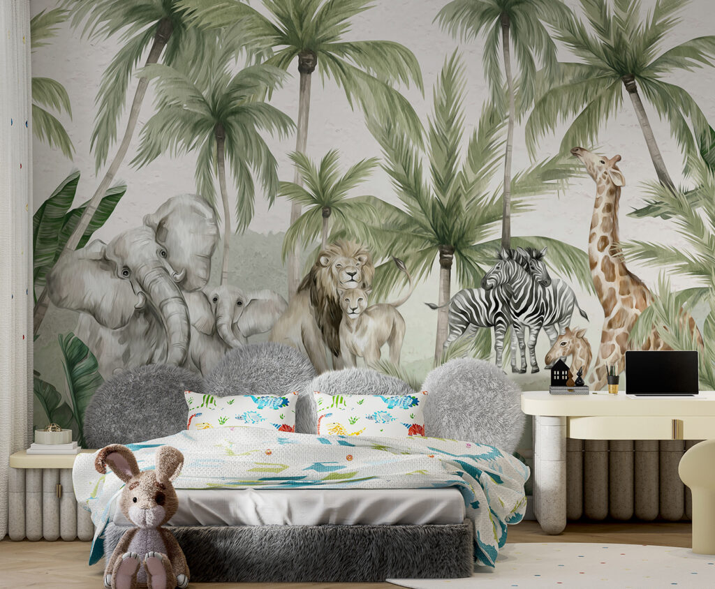 Tiere unter hohen Palmen — Interieur 2