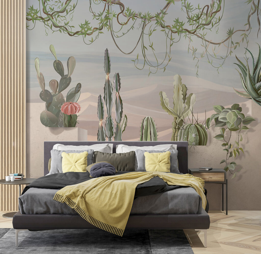 Kakteen am Dünenrand in einem Interieur