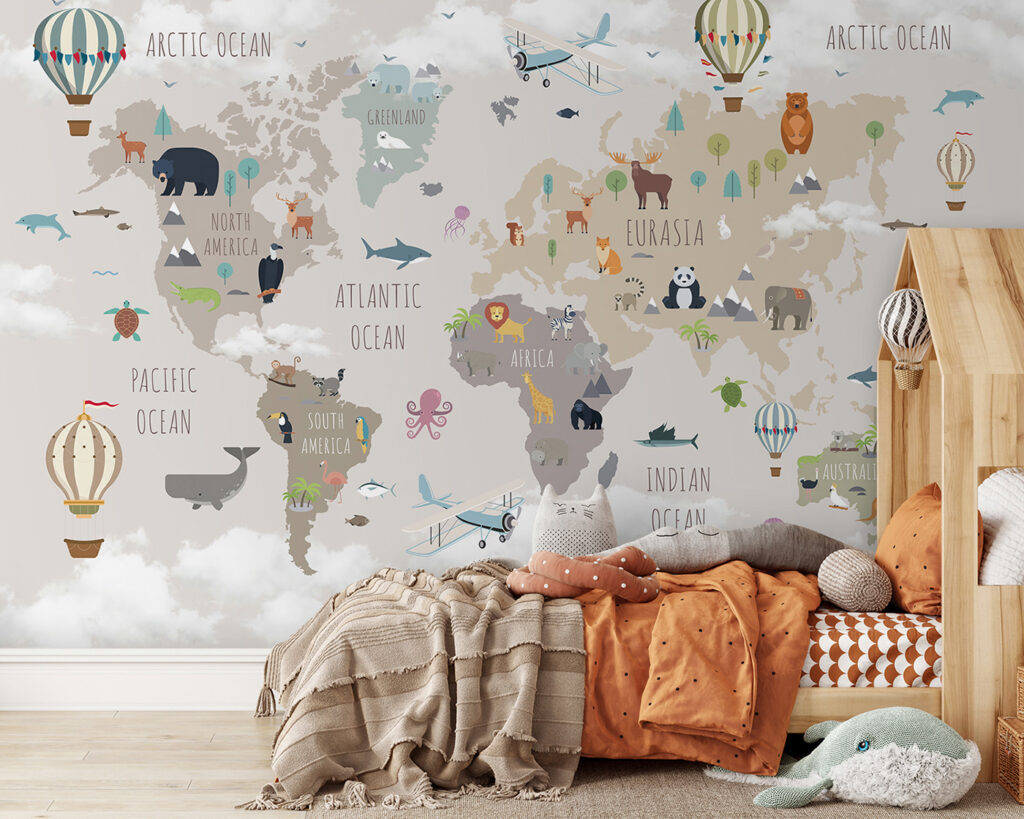 Tierkarte mit Heißluftballons — Interieur 4