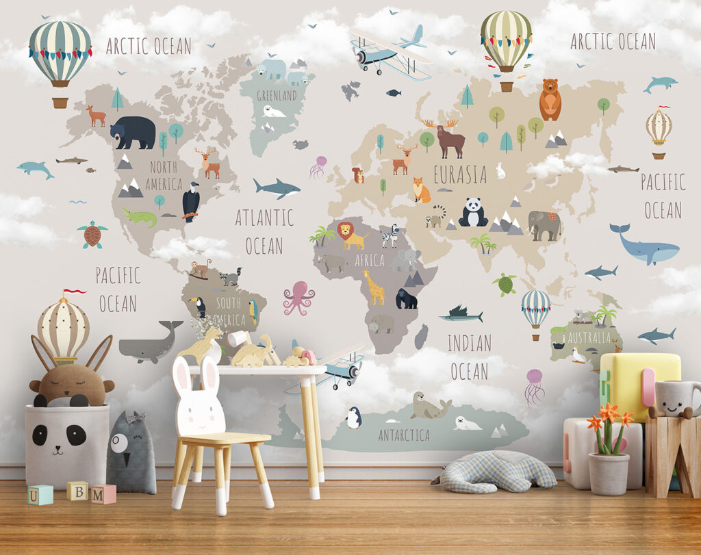 Tierkarte mit Heißluftballons — Interieur 5