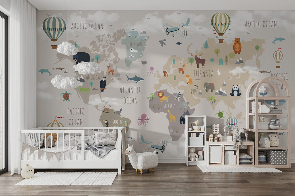 Tierkarte mit Heißluftballons — Interieur 10