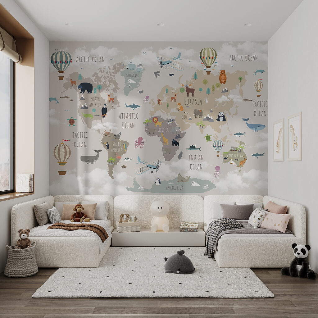 Tierkarte mit Heißluftballons — Interieur 7