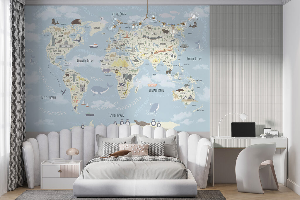 Weltkarte mit Reisefreunden — Interieur 5