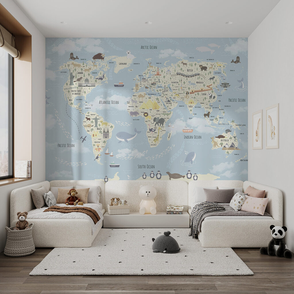 Weltkarte mit Reisefreunden — Interieur 6