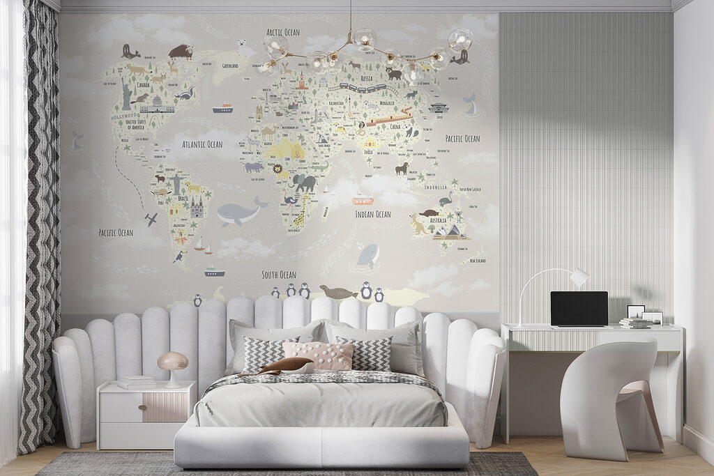 Weltkarte mit Reisefreunden — Interieur 4