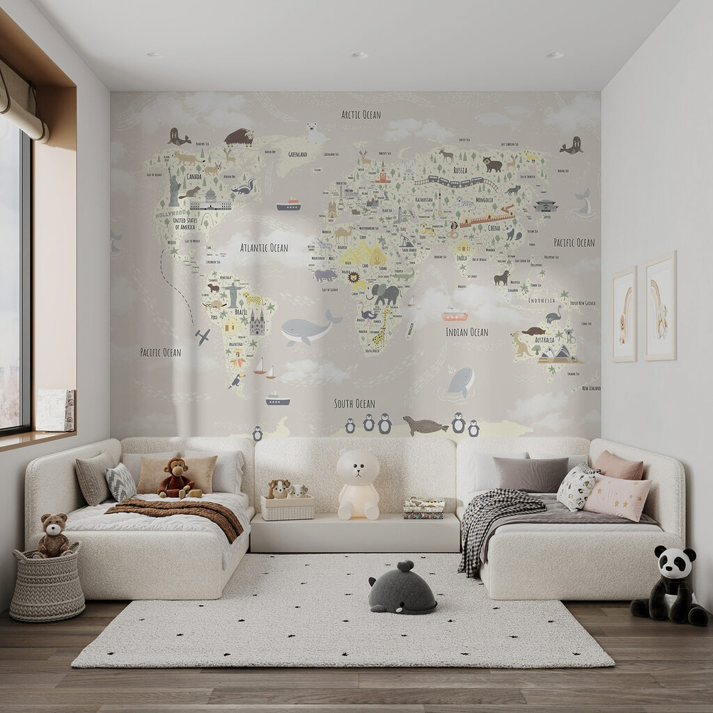 Weltkarte mit Reisefreunden — Interieur 5