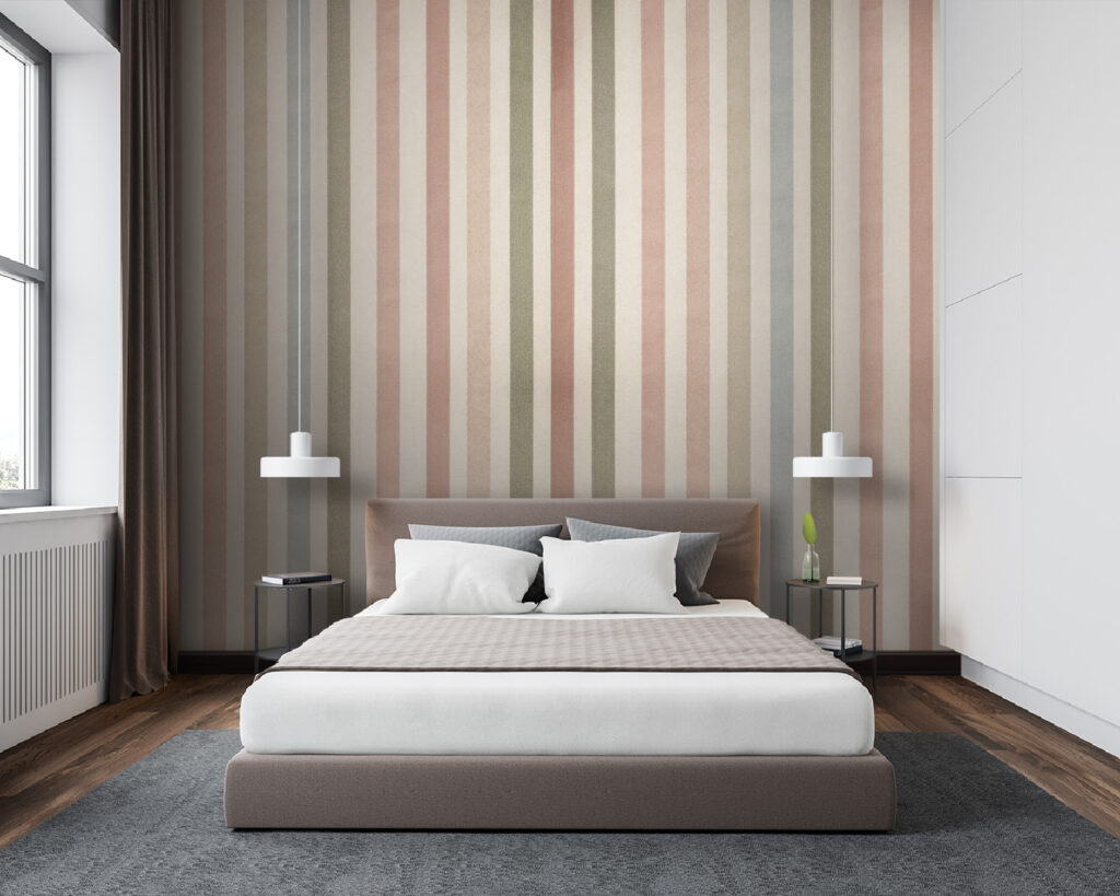 Feine Streifen in Pfirsichgrau — Interieur 3