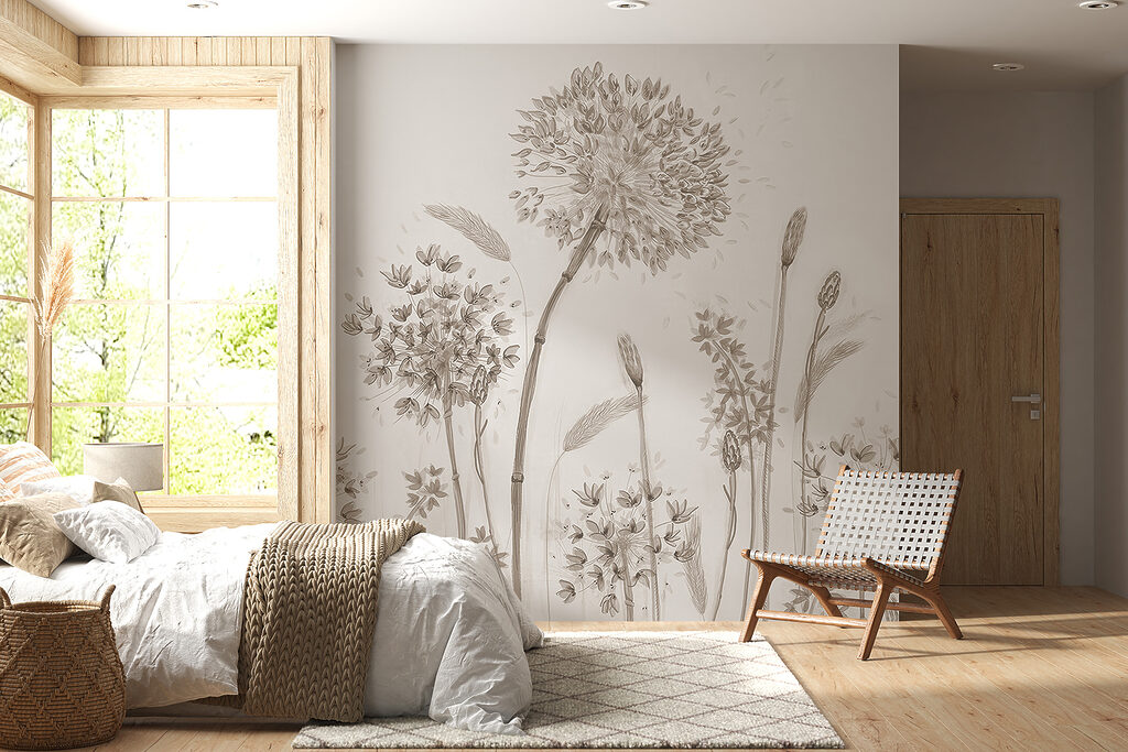 Gezeichnete Blütenstiele — Interieur 4