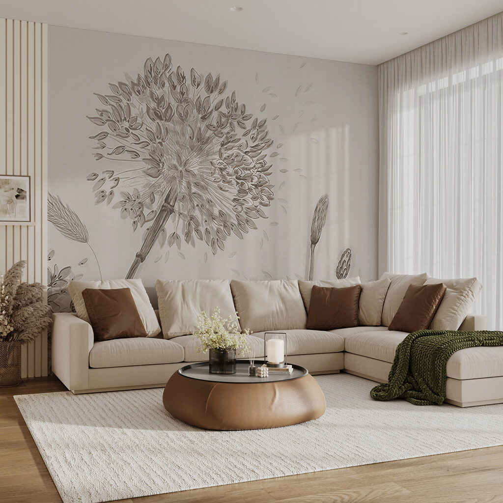 Gezeichnete Blütenstiele — Interieur 5
