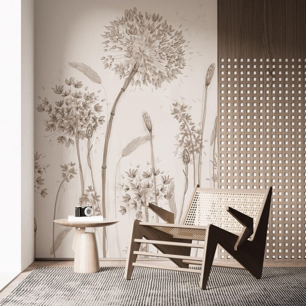Gezeichnete Blütenstiele — Interieur 2