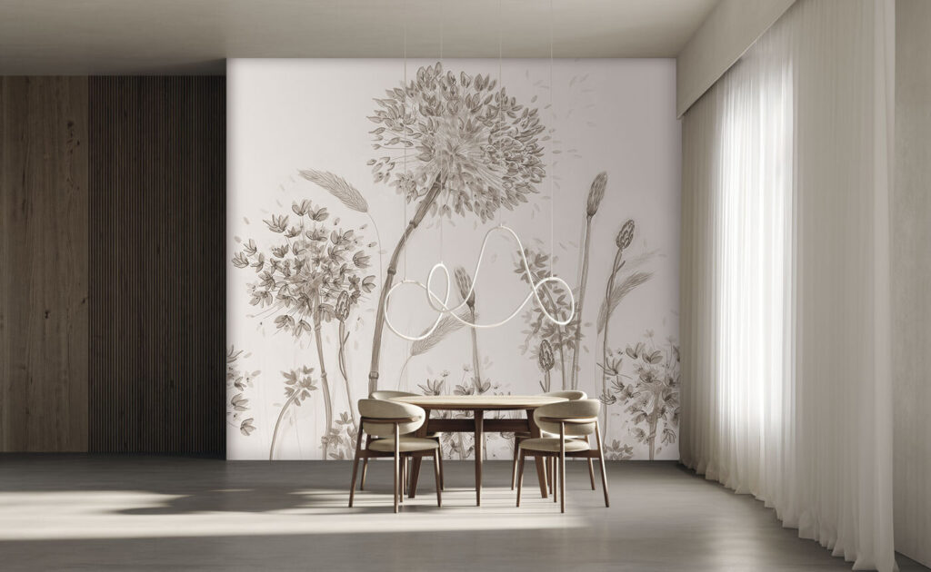 Gezeichnete Blütenstiele — Interieur 3