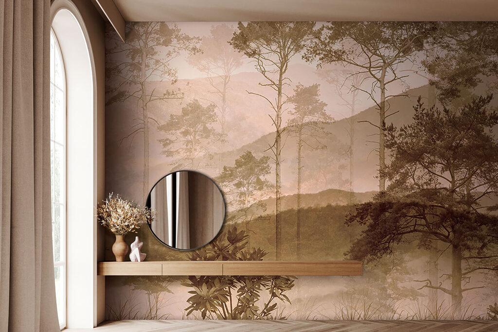 Waldrand am Tal in einem Interieur