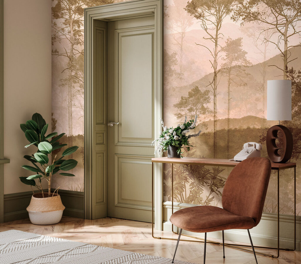Waldrand am Tal in einem Interieur
