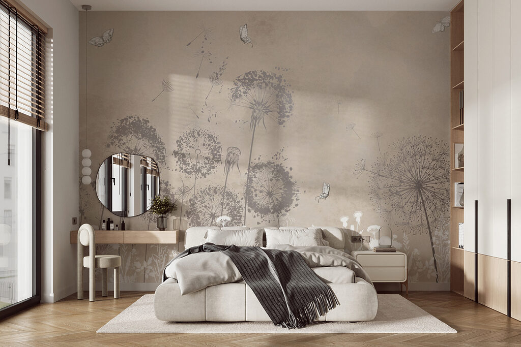 Weiße Wiesenblumen und Falter — Interieur 4