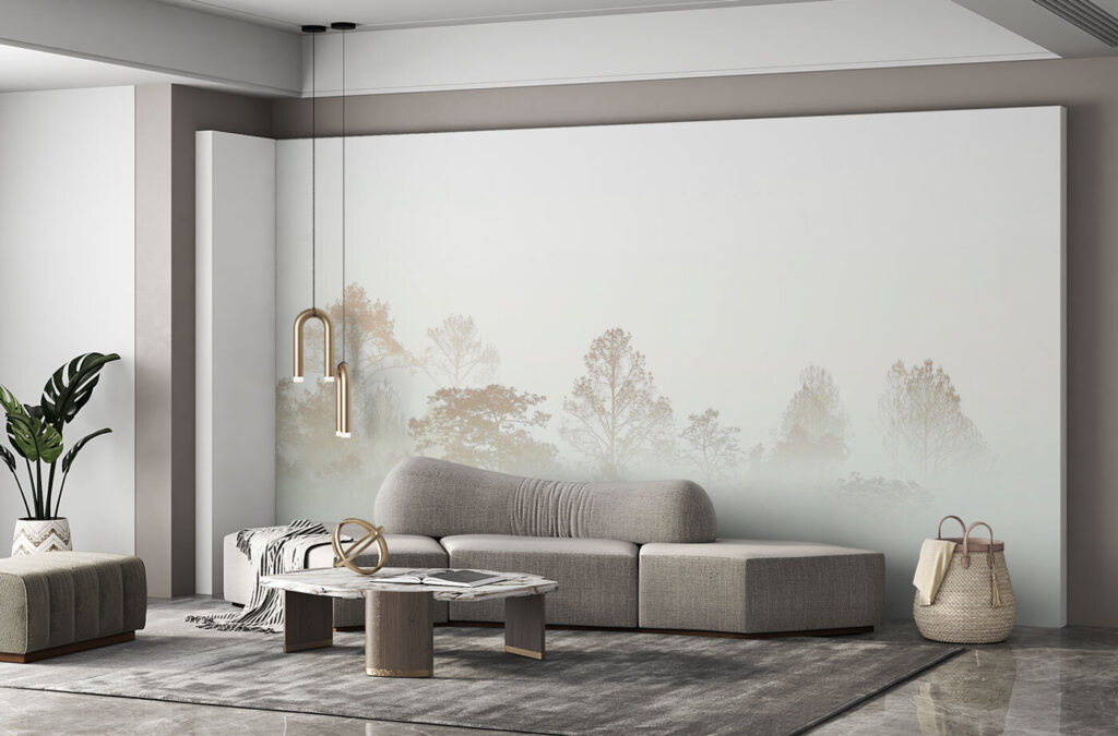 Verblassender Waldrand in einem Interieur