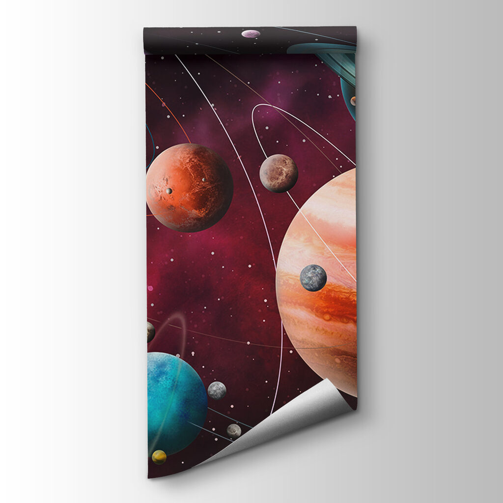 Roter Kosmos voller Planeten — Produktansicht