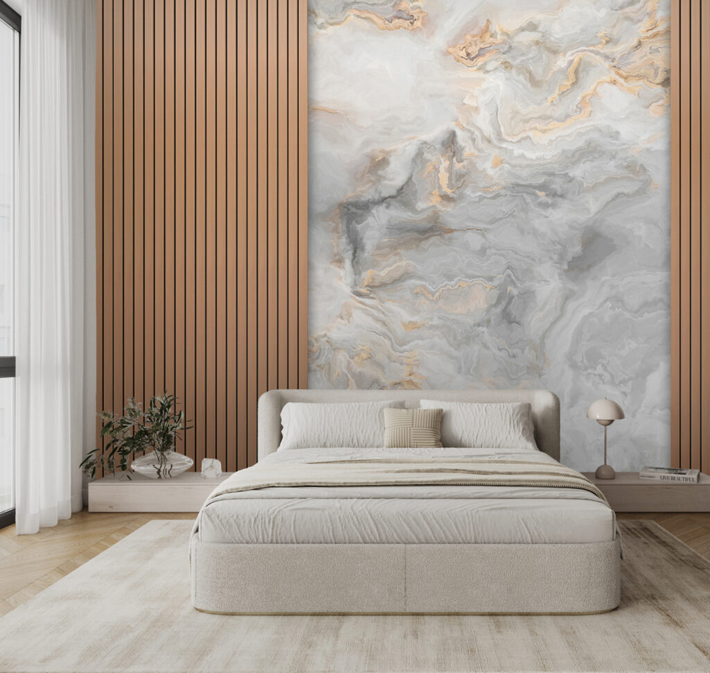 Warme Latten und Adern in einem Interieur