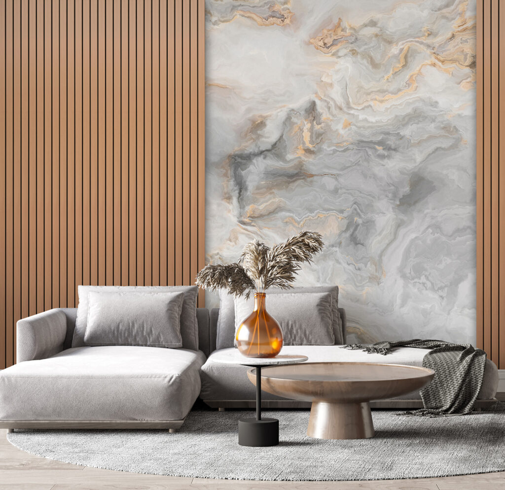 Warme Latten und Adern in einem Interieur