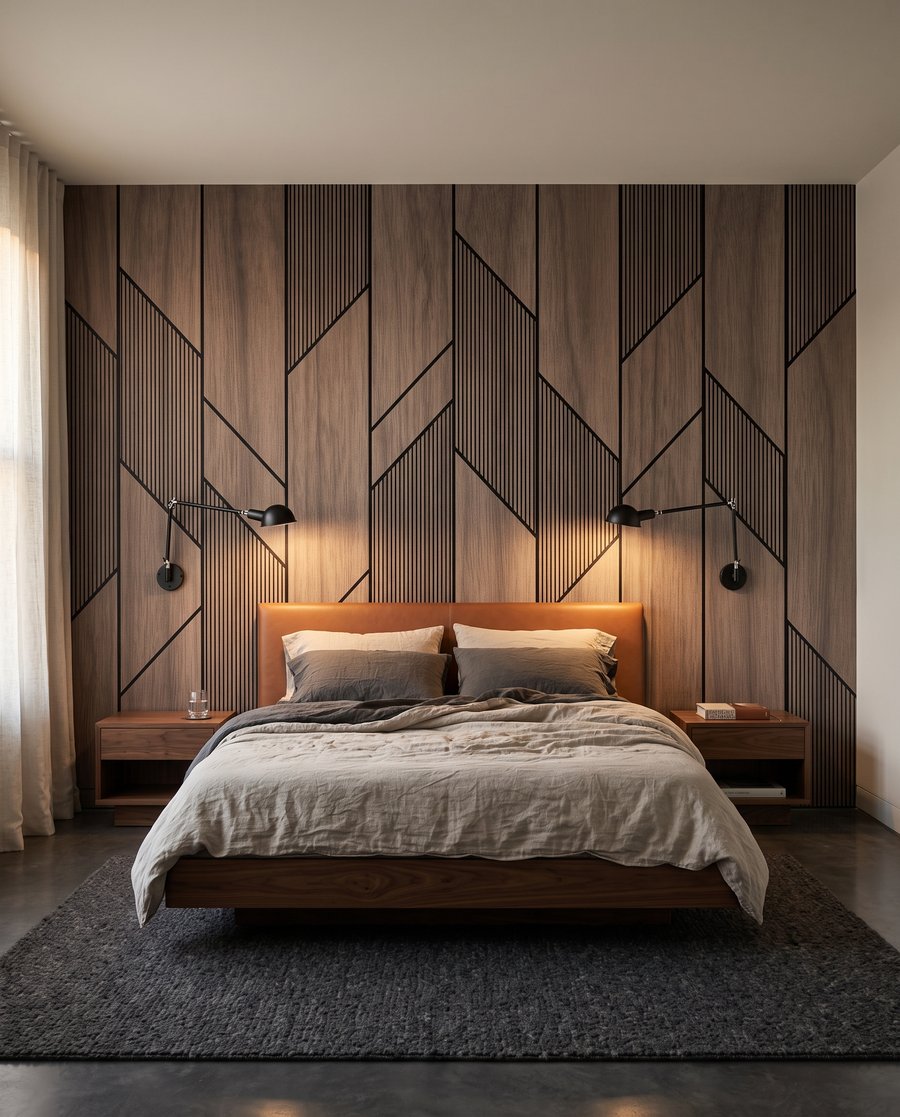 Dunkle Bahnen mit Rillen — Interieur 3