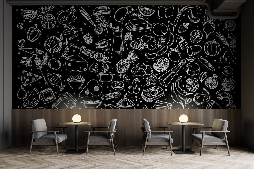 Küchenskizzen in Schwarz-Weiß — Interieur 2
