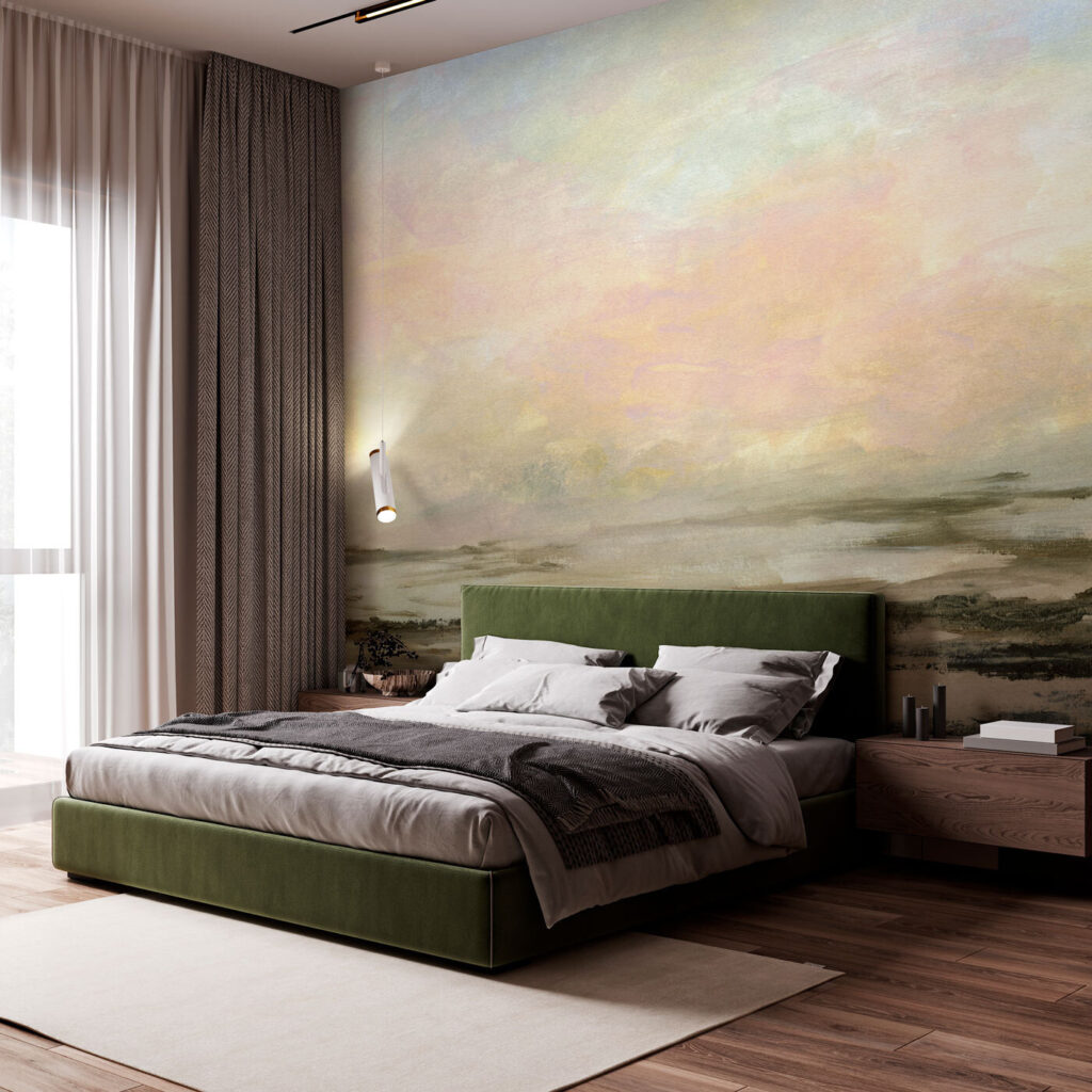 Meer unter gemaltem Licht in einem Interieur
