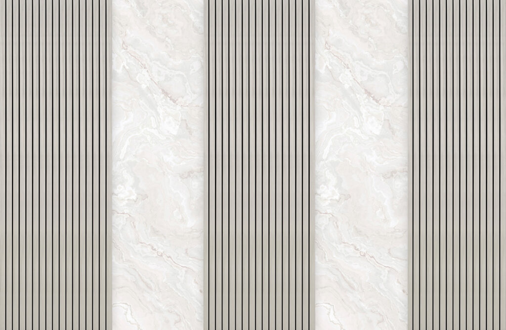 Helle Paneele mit Streifen — ganzes Design