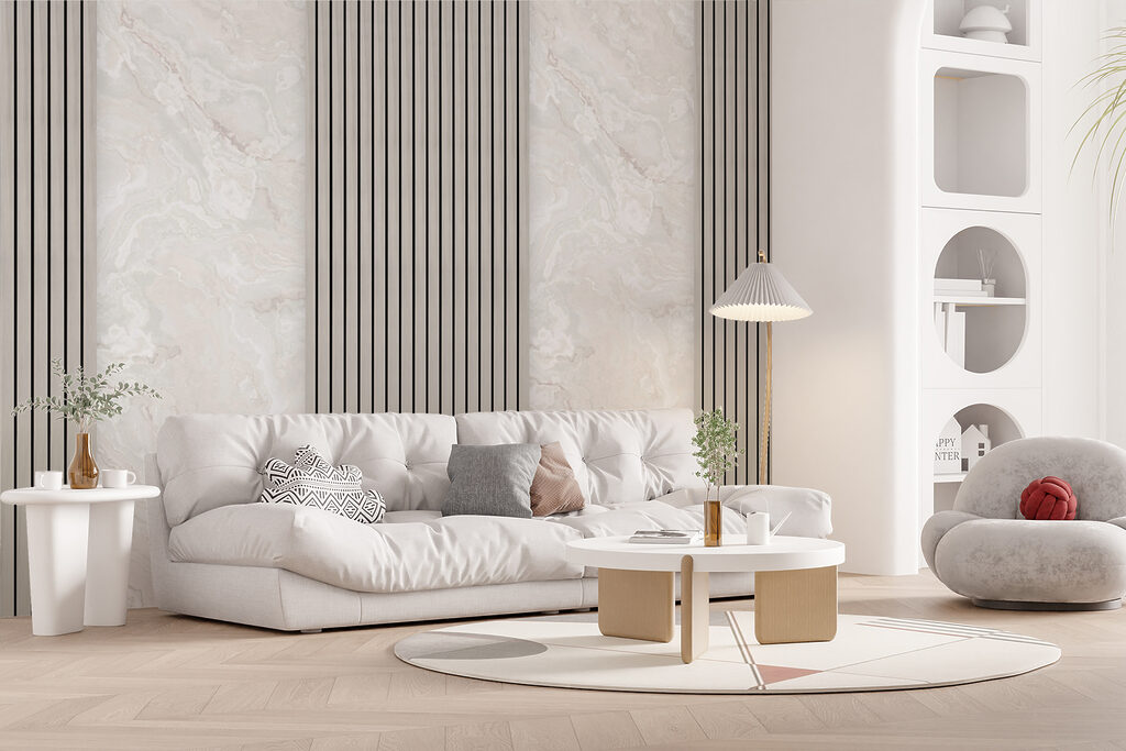 Helle Paneele mit Streifen — Interieur 5