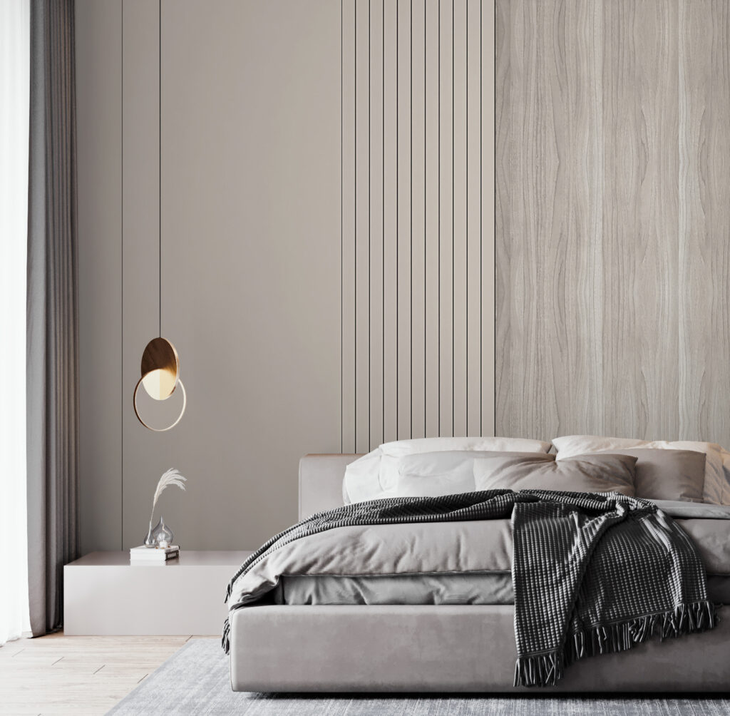 Ruhige Bahnen in Taupe — Interieur 2