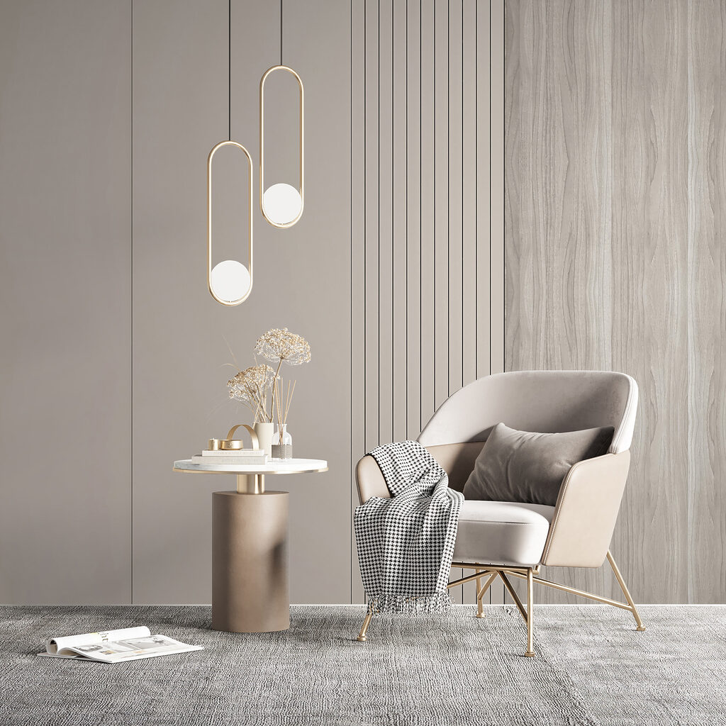 Ruhige Bahnen in Taupe — Interieur 5