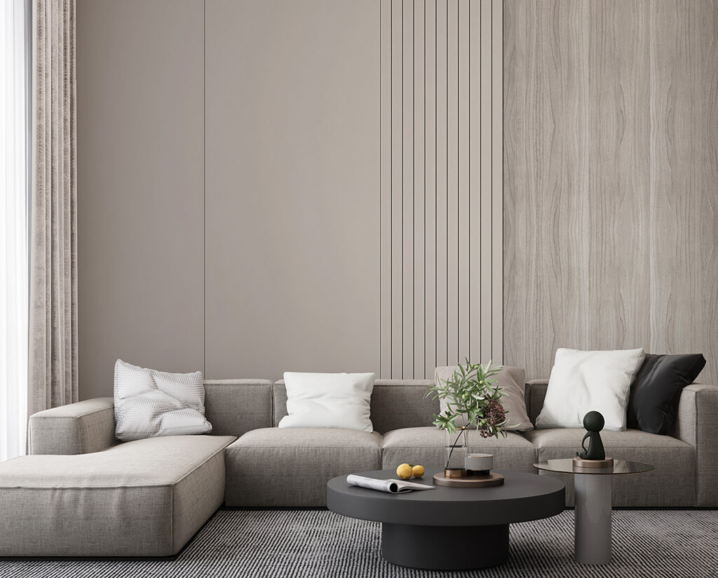 Ruhige Bahnen in Taupe — Interieur 3