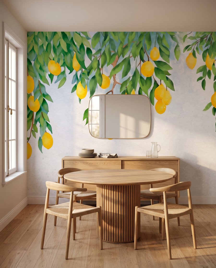 Zitronenzweige über Grau — Interieur 3