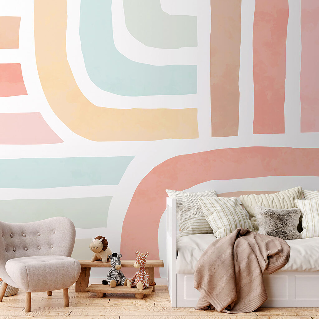 Pastellbögen und -streifen — Interieur 5