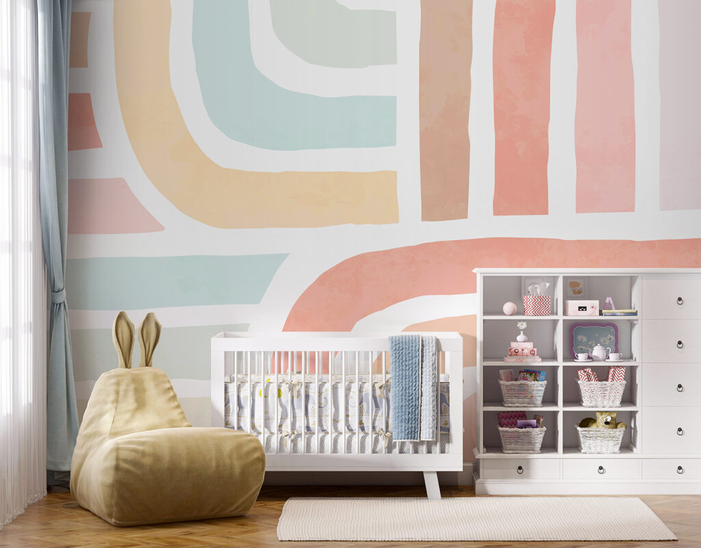 Pastellbögen und -streifen — Interieur 2