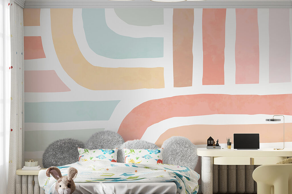 Pastellbögen und -streifen — Interieur 6
