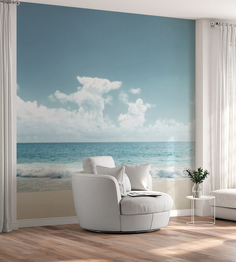 Klarer Tag am Meer in einem Interieur