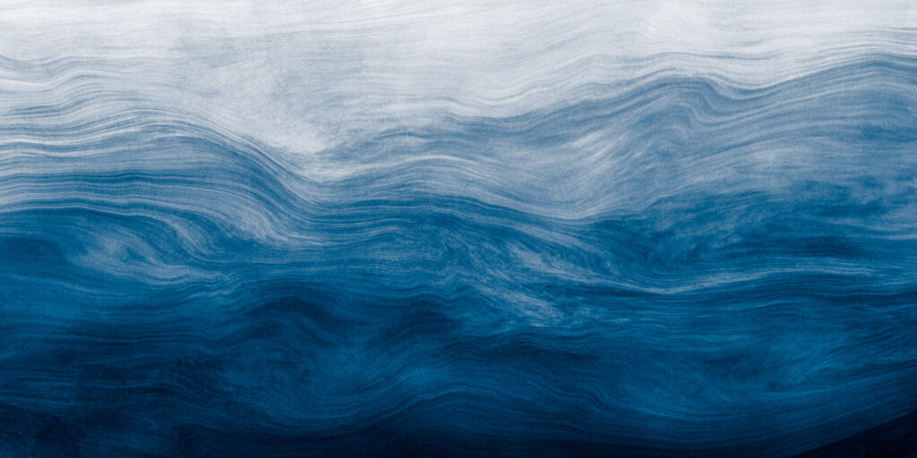 Blaue Schichten in Bewegung — ganzes Design
