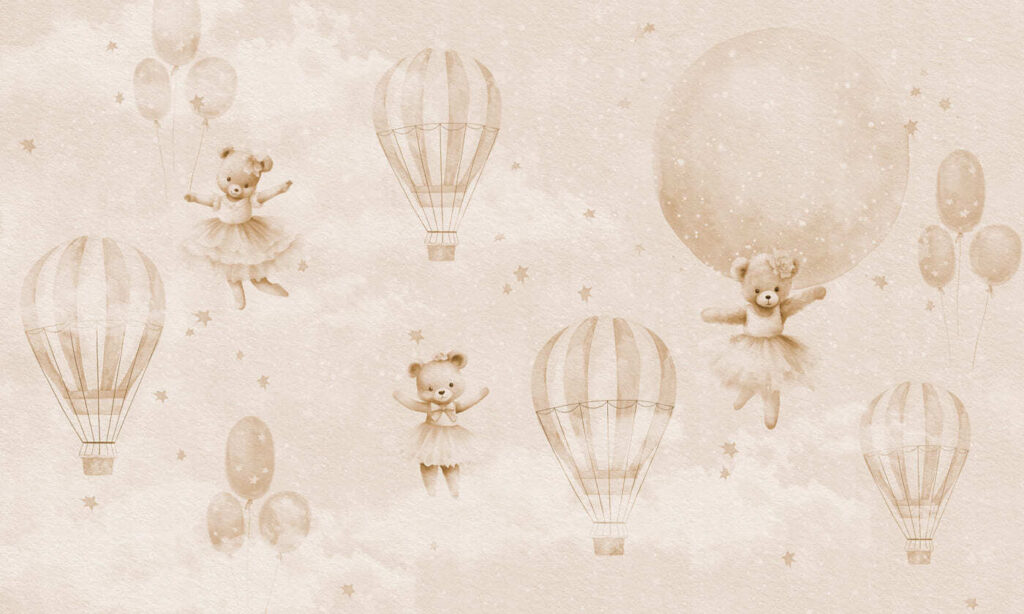 Bärchen im Ballon — ganzes Design