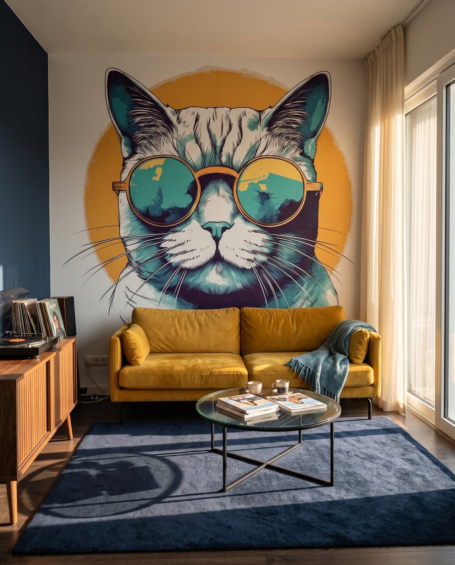 Katze mit Sonnenbrille — Interieur 8