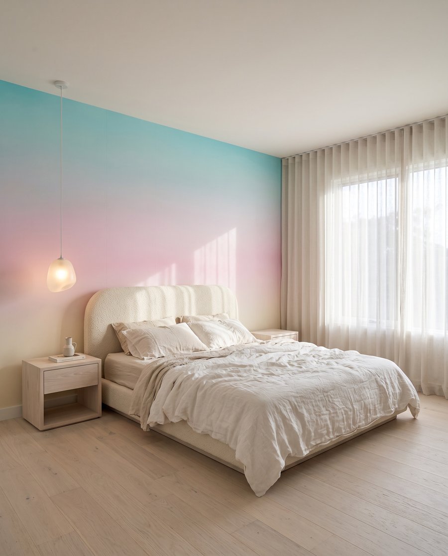 Sanfter Pastellhorizont in einem Interieur