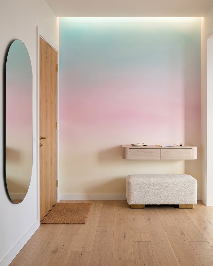 Sanfter Pastellhorizont in einem Interieur