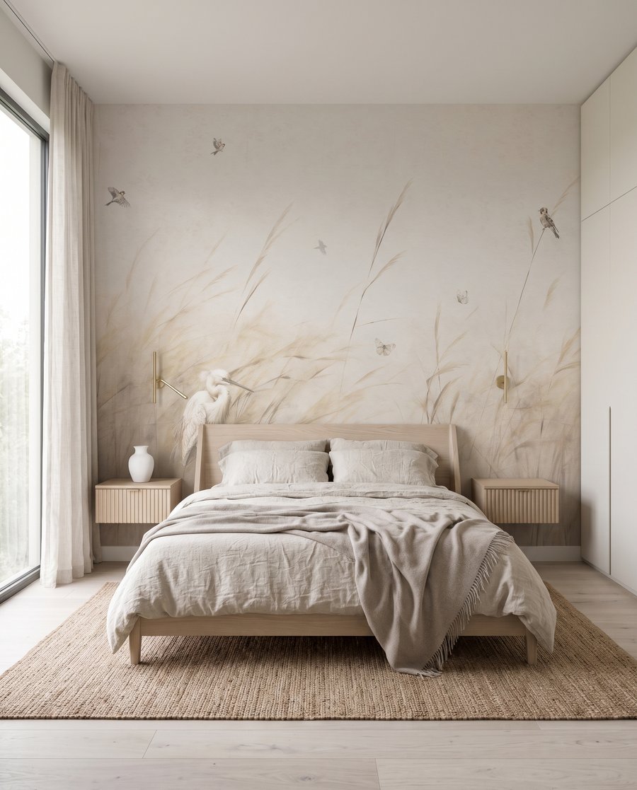 Vögelchen über blassen Halmen — Interieur 2