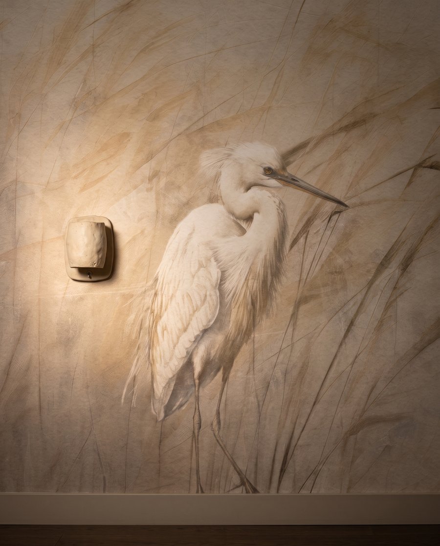 Vögelchen über blassen Halmen — Interieur 6