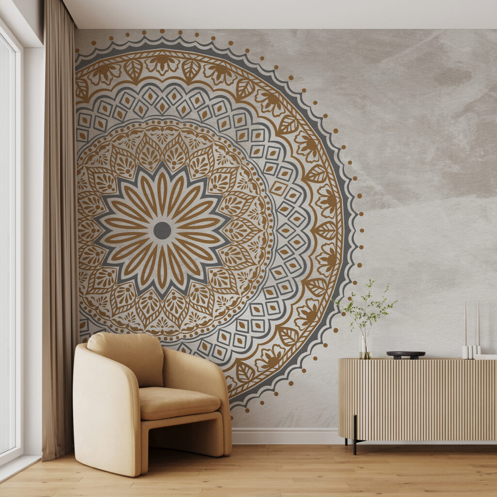 Spitzenkreis am Rand in einem Interieur