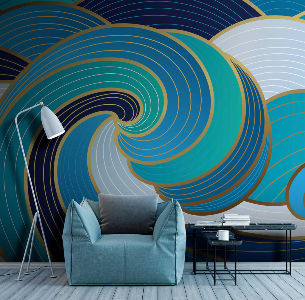 Grafische Meereswellen — Interieur 2