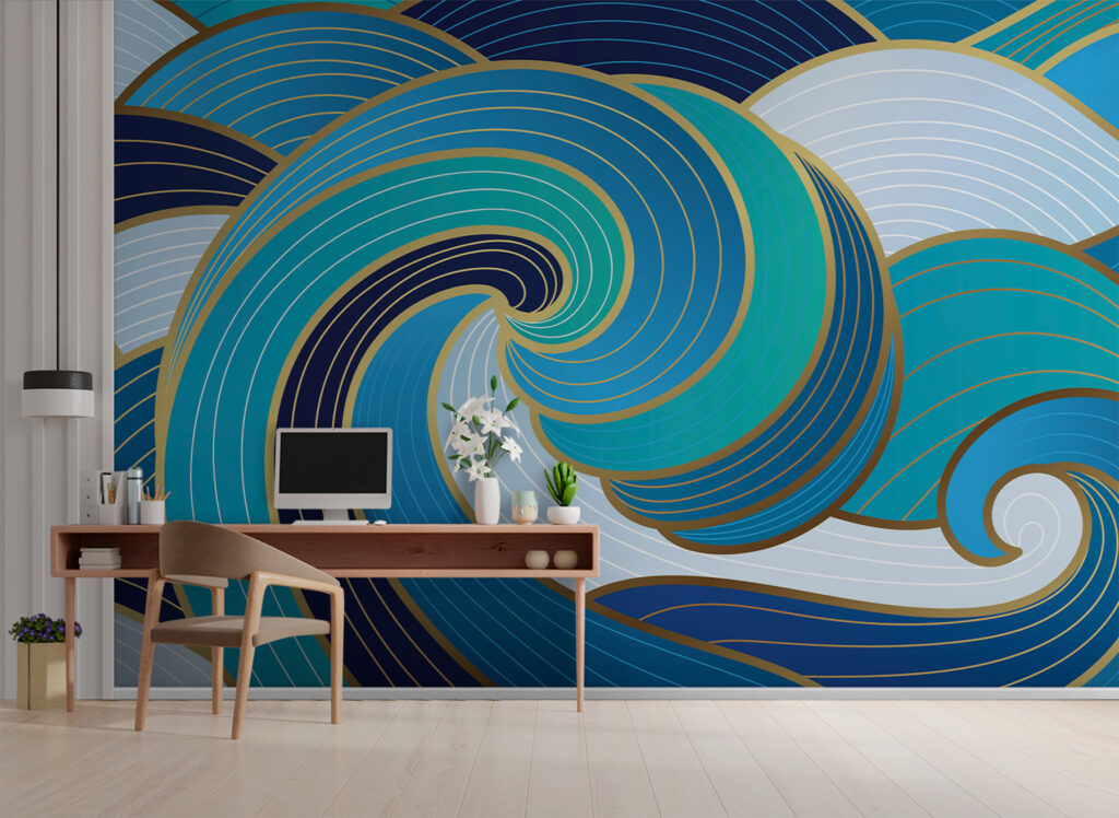 Grafische Meereswellen — Interieur 1