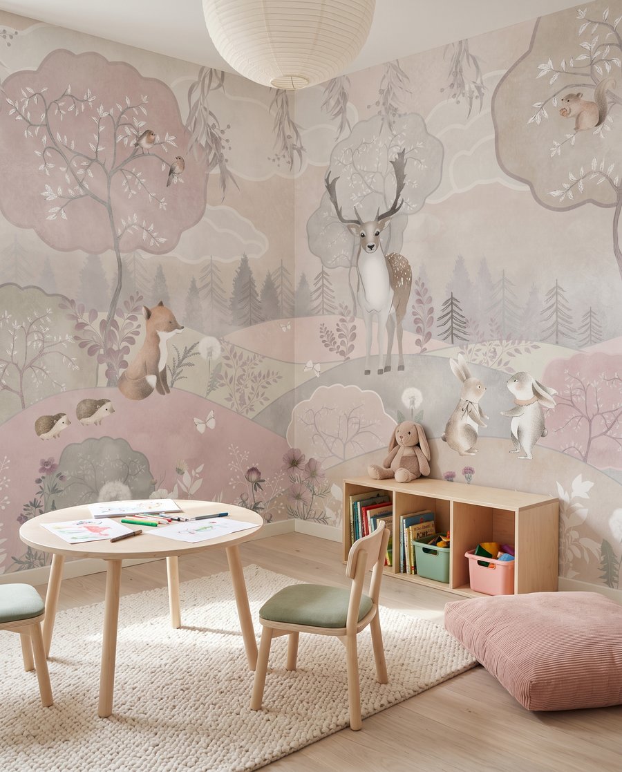 Tiere in rosa Hügeln — Interieur 5