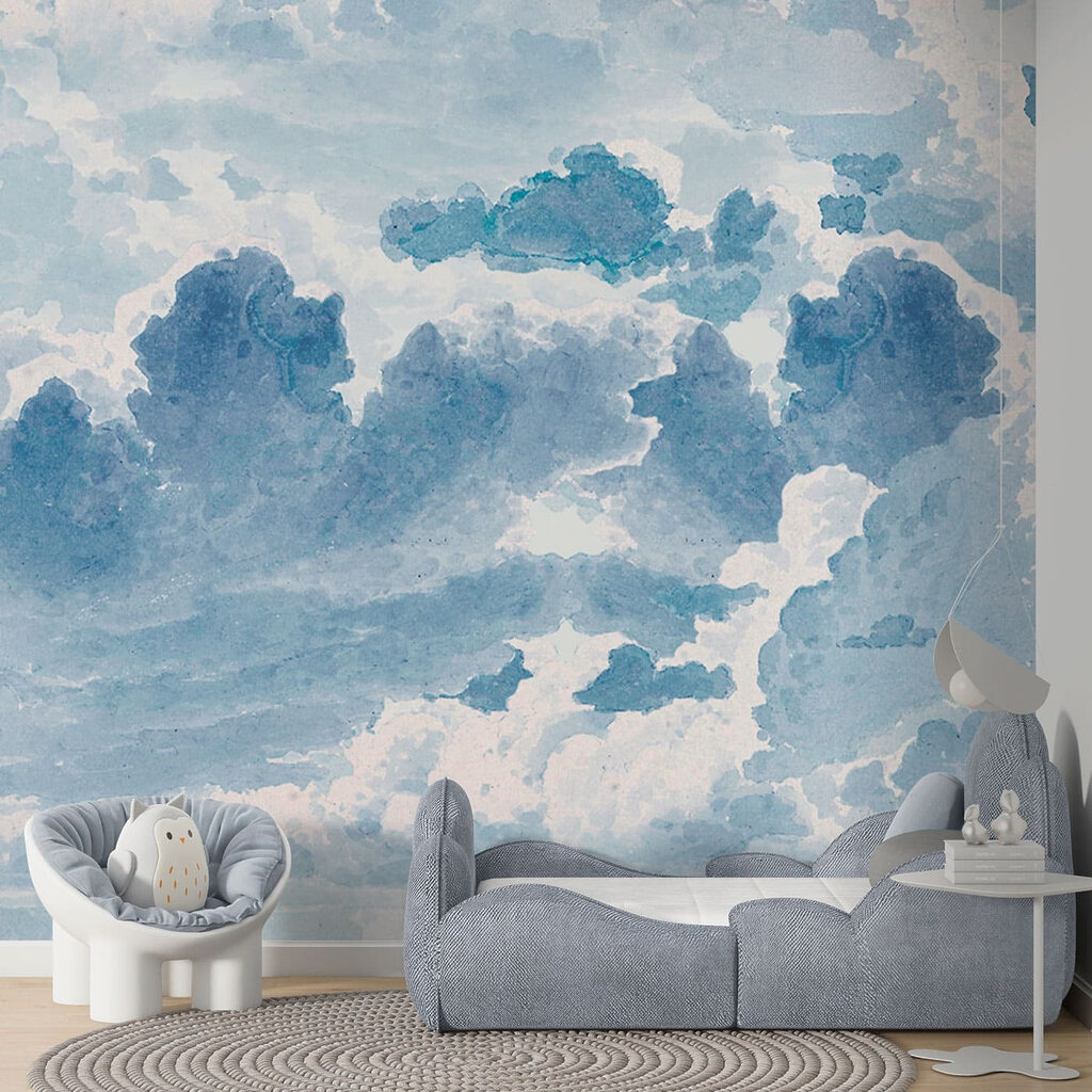 Wolken in Farbschichten in einem Interieur