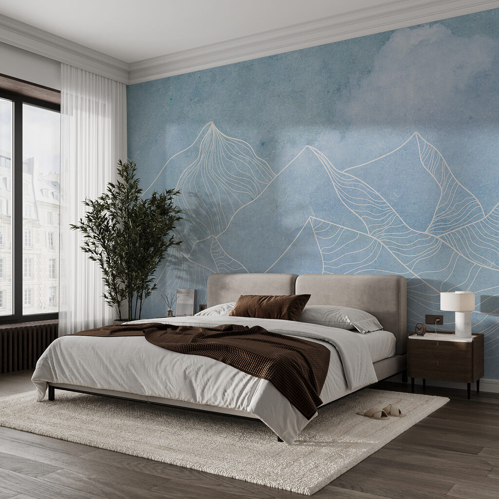Berge in feinen Linien — Interieur 1