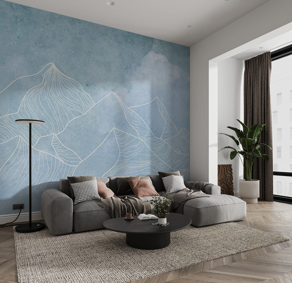 Berge in feinen Linien — Interieur 2