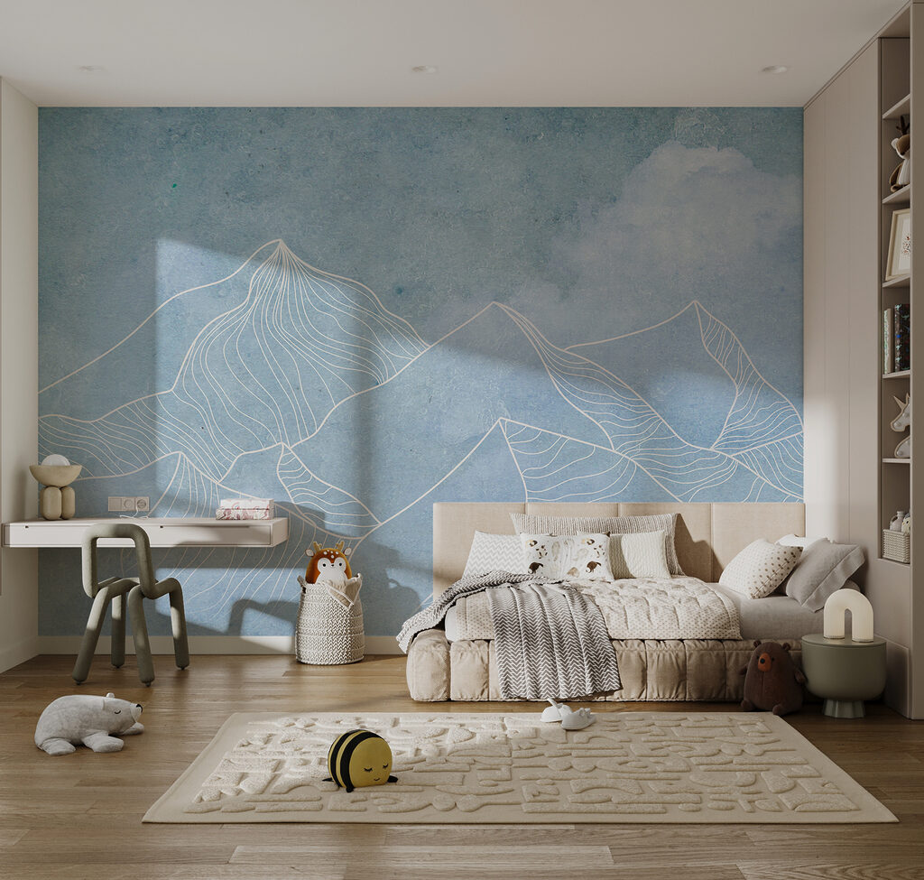 Berge in feinen Linien — Interieur 3